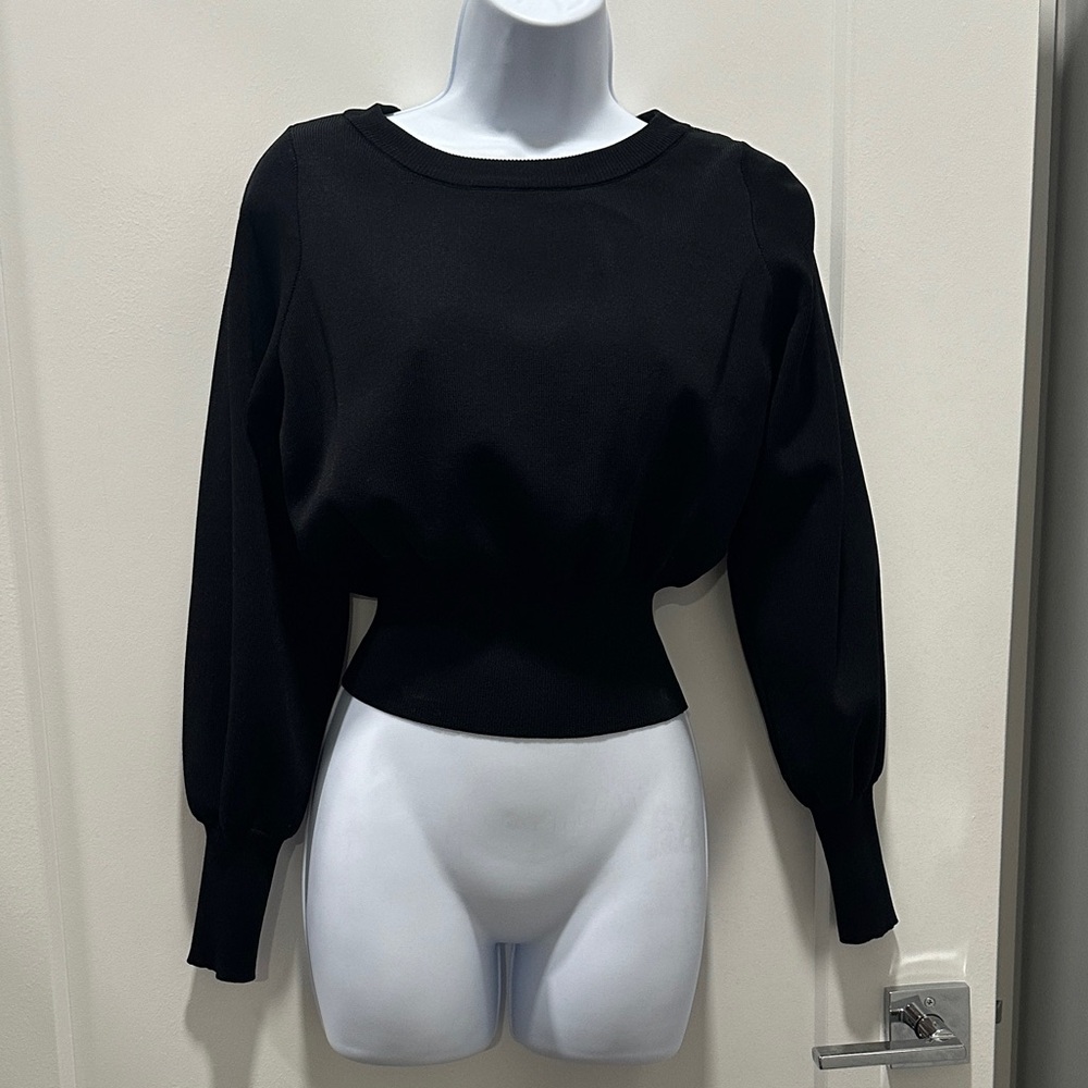 Lulu's Black Crop Top